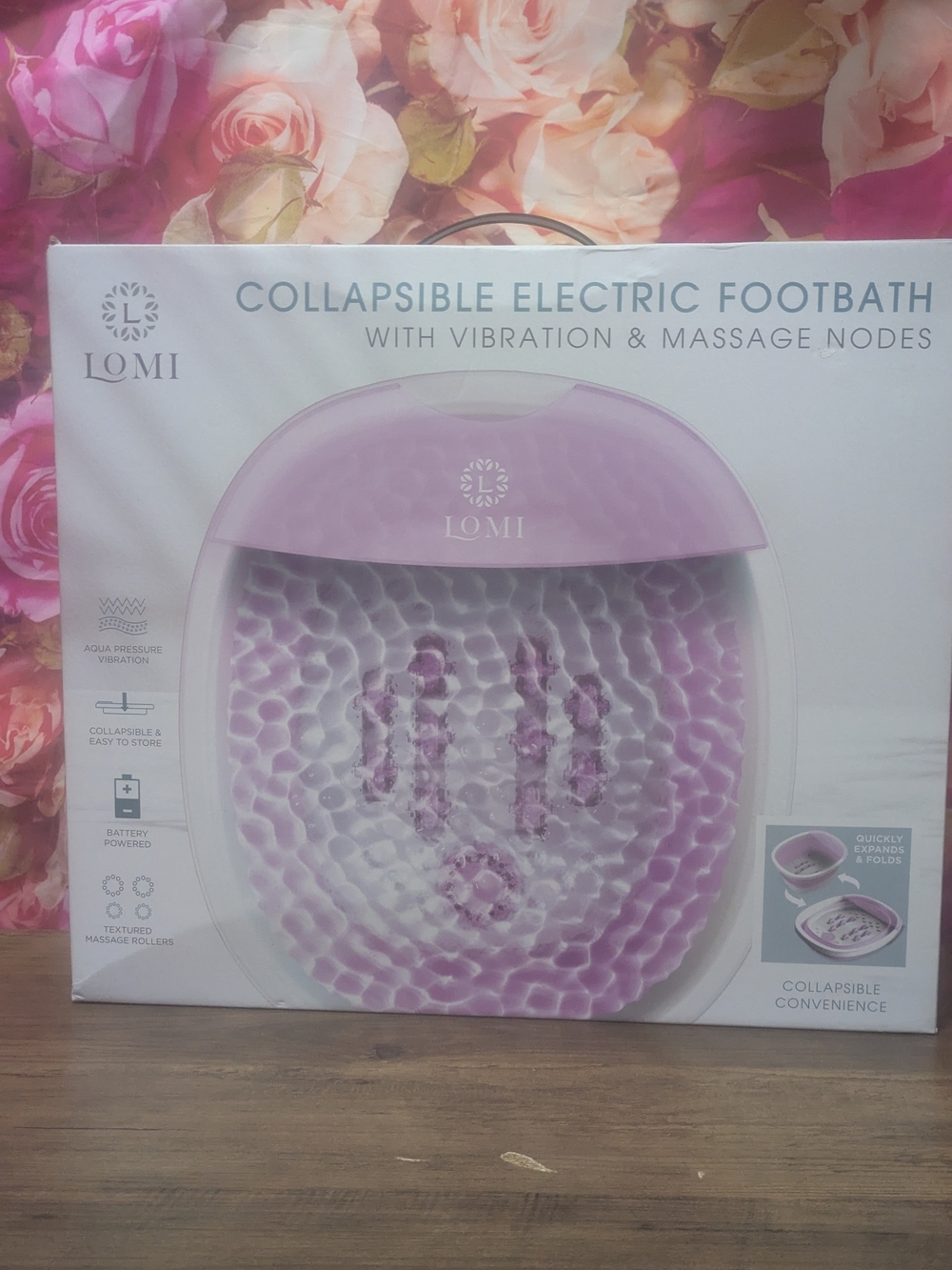 LOMI Collapsible Electric Footbath in Light Purple